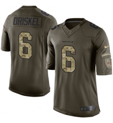 Youth Nike Cincinnati Bengals #6 Jeff Driskel Elite Green Salute to Service NFL Jersey