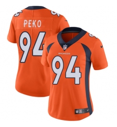 Women's Nike Denver Broncos #94 Domata Peko Orange Team Color Vapor Untouchable Limited Player NFL Jersey