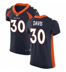 Men's Nike Denver Broncos #30 Terrell Davis Navy Blue Alternate Vapor Untouchable Elite Player NFL Jersey
