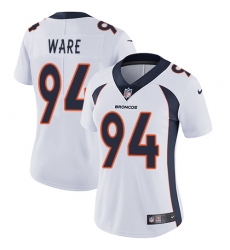Women's Nike Denver Broncos #94 DeMarcus Ware White Vapor Untouchable Limited Player NFL Jersey
