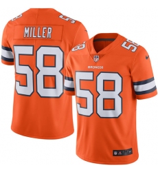 Youth Nike Denver Broncos #58 Von Miller Limited Orange Rush Vapor Untouchable NFL Jersey