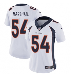 Women's Nike Denver Broncos #54 Brandon Marshall White Vapor Untouchable Limited Player NFL Jersey