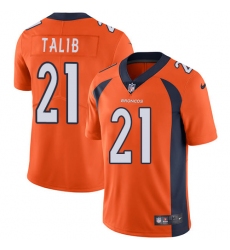Youth Nike Denver Broncos #21 Aqib Talib Orange Team Color Vapor Untouchable Limited Player NFL Jersey