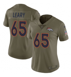 Women's Nike Denver Broncos #65 Ronald Leary Limited Olive 2017 Salute to Service NFL Jersey