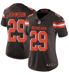 Women's Nike Cleveland Browns #29 Duke Johnson Brown Team Color Vapor Untouchable Limited Player NFL Jersey