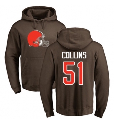 NFL Nike Cleveland Browns #51 Jamie Collins Brown Name & Number Logo Pullover Hoodie