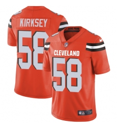 Men's Nike Cleveland Browns #58 Christian Kirksey Orange Alternate Vapor Untouchable Limited Player NFL Jersey