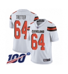 Men's Cleveland Browns #64 JC Tretter White Vapor Untouchable Limited Player 100th Season Football Jersey