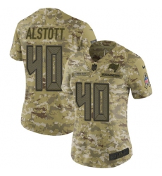 Women's Nike Tampa Bay Buccaneers #40 Mike Alstott Limited Camo 2018 Salute to Service NFL Jersey