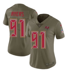 Women's Nike Tampa Bay Buccaneers #91 Robert Ayers Limited Olive 2017 Salute to Service NFL Jersey