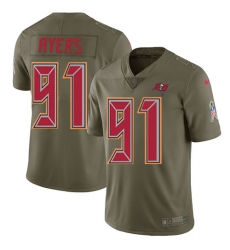 Youth Nike Tampa Bay Buccaneers #91 Robert Ayers Limited Olive 2017 Salute to Service NFL Jersey