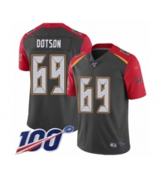 Youth Tampa Bay Buccaneers #69 Demar Dotson Limited Gray Inverted Legend 100th Season Football Jersey