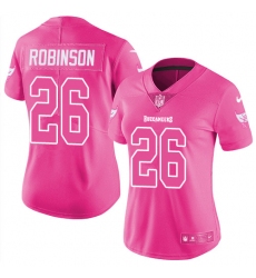 Women's Nike Tampa Bay Buccaneers #26 Josh Robinson Limited Pink Rush Fashion NFL Jersey