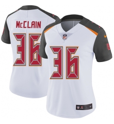 Women's Nike Tampa Bay Buccaneers #36 Robert McClain White Vapor Untouchable Limited Player NFL Jersey