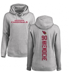 NFL Women's Nike Arizona Cardinals #90 Robert Nkemdiche Ash Backer Pullover Hoodie