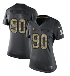 Women's Nike Arizona Cardinals #90 Robert Nkemdiche Limited Black 2016 Salute to Service NFL Jersey