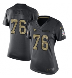 Women's Nike Arizona Cardinals #76 Mike Iupati Limited Black 2016 Salute to Service NFL Jersey