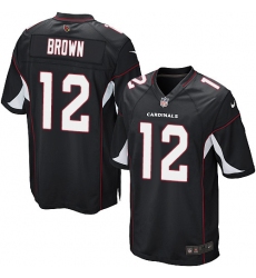 Men's Nike Arizona Cardinals #12 John Brown Game Black Alternate NFL Jersey