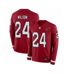 Men's Nike Arizona Cardinals #24 Adrian Wilson Limited Red Therma Long Sleeve NFL Jersey