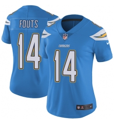Women's Nike Los Angeles Chargers #14 Dan Fouts Elite Electric Blue Alternate NFL Jersey