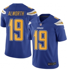 Youth Nike Los Angeles Chargers #19 Lance Alworth Limited Electric Blue Rush Vapor Untouchable NFL Jersey