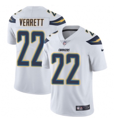 Men's Nike Los Angeles Chargers #22 Jason Verrett White Vapor Untouchable Limited Player NFL Jersey