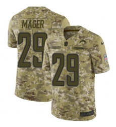 Youth Nike Los Angeles Chargers #29 Craig Mager Limited Camo 2018 Salute to Service NFL Jersey