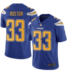 Youth Nike Los Angeles Chargers #33 Tre Boston Limited Electric Blue Rush Vapor Untouchable NFL Jersey
