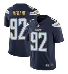 Men's Nike Los Angeles Chargers #92 Brandon Mebane Navy Blue Team Color Vapor Untouchable Limited Player NFL Jersey