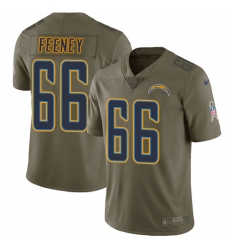 Youth Nike Los Angeles Chargers #66 Dan Feeney Limited Olive 2017 Salute to Service NFL Jersey