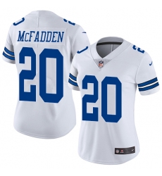 Women's Nike Dallas Cowboys #20 Darren McFadden White Vapor Untouchable Limited Player NFL Jersey