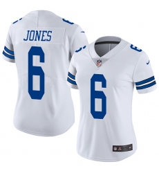 Women's Nike Dallas Cowboys #6 Chris Jones White Vapor Untouchable Limited Player NFL Jersey