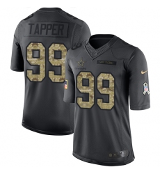 Youth Nike Dallas Cowboys #99 Charles Tapper Limited Black 2016 Salute to Service NFL Jersey
