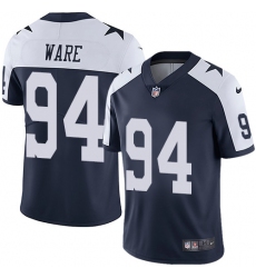 Men's Nike Dallas Cowboys #94 DeMarcus Ware Navy Blue Throwback Alternate Vapor Untouchable Limited Player NFL Jersey