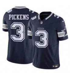 Men's Dallas Cowboys #3 George Pickens Blue 2025 Draft F.U.S.E. Vapor Untouchable Limited Football Stitched Jersey