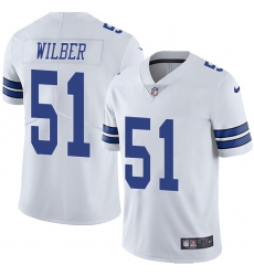 Youth Nike Dallas Cowboys #51 Kyle Wilber White Vapor Untouchable Limited Player NFL Jersey