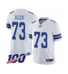 Men's Dallas Cowboys #73 Larry Allen White Vapor Untouchable Limited Player 100th Season Football Jersey