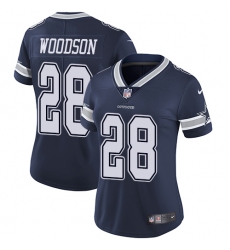 Women's Nike Dallas Cowboys #28 Darren Woodson Navy Blue Team Color Vapor Untouchable Limited Player NFL Jersey