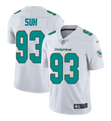Men's Nike Miami Dolphins #93 Ndamukong Suh White Vapor Untouchable Limited Player NFL Jersey