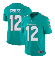 Men's Nike Miami Dolphins #12 Bob Griese Aqua Green Team Color Vapor Untouchable Limited Player NFL Jersey