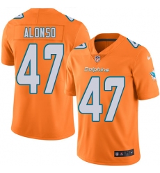 Youth Nike Miami Dolphins #47 Kiko Alonso Limited Orange Rush Vapor Untouchable NFL Jersey