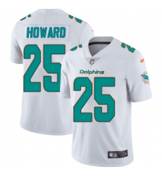 Men's Nike Miami Dolphins #25 Xavien Howard White Vapor Untouchable Limited Player NFL Jersey