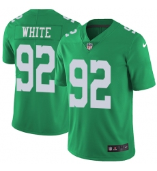 Men's Nike Philadelphia Eagles #92 Reggie White Limited Green Rush Vapor Untouchable NFL Jersey