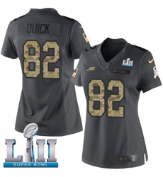 Women's Nike Philadelphia Eagles #82 Mike Quick Limited Black 2016 Salute to Service Super Bowl LII NFL Jersey