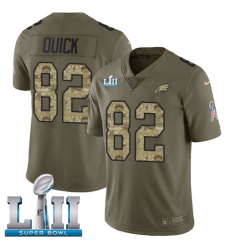 Youth Nike Philadelphia Eagles #82 Mike Quick Limited Olive/Camo 2017 Salute to Service Super Bowl LII NFL Jersey
