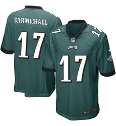 Men's Nike Philadelphia Eagles #17 Harold Carmichael Game Midnight Green Team Color NFL Jersey