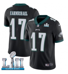 Youth Nike Philadelphia Eagles #17 Harold Carmichael Black Alternate Vapor Untouchable Limited Player Super Bowl LII NFL Jersey