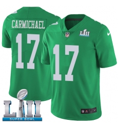 Youth Nike Philadelphia Eagles #17 Harold Carmichael Limited Green Rush Vapor Untouchable Super Bowl LII NFL Jersey