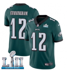 Youth Nike Philadelphia Eagles #12 Randall Cunningham Midnight Green Team Color Vapor Untouchable Limited Player Super Bowl LII NFL Jersey