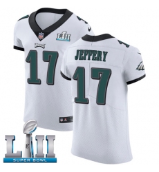 Men's Nike Philadelphia Eagles #17 Alshon Jeffery White Vapor Untouchable Elite Player Super Bowl LII NFL Jersey